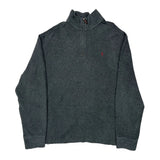 Vintage Polo By Ralph Lauren 1/4 Zip - XL Grey Cotton