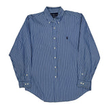 Ralph Lauren Striped Shirt - Large Blue Cotton