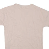 REEBOK Womens Beige Graphic T-Shirt M Short Sleeve Crew Neck Cotton Blend