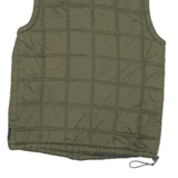 MACHINE Mens Green Quilted Jacket S Polyester Blend Sleeveless Zip Puffer Style