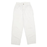 CAROLINA BLUES Womens Cotton White Classic Straight Trousers W26 L29 Casual
