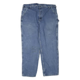 CARHARTT Mens Blue Regular Fit Denim Jeans W42 L32 Workwear Cotton Blend
