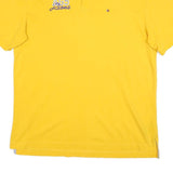 TOMMY HILFIGER Mens Yellow Cotton Blend Logo Embroidered Short Sleeve Polo Shirt