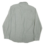 NAUTICA Mens Grey Cotton Blend Shirt 2XL Casual Long Sleeve Button