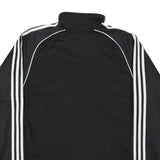 ADIDAS Mens Black & White Track Jacket M Polyester Blend Zip Athletic Sportswear