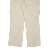 VENEZIA Mens Relaxed Beige Cotton Blend Cargo Trousers W34 L30 Casual Zip Fasten