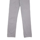 LEVI'S Mens Slim Grey Cotton Blend Slim Tapered Trousers W28 L30 Stylish Zip