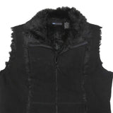 RELATIVITY Womens Black Faux Fur Trim Zip Jacket XL Polyester Blend Soft Warm