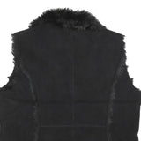 RELATIVITY Womens Black Faux Fur Trim Zip Jacket XL Polyester Blend Soft Warm
