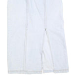 Womens Blue Cotton Straight Knee Length Denim Skirt Size S Zip Closure