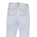 CARHARTT Womens Jeans Light Blue Regular Straight Denim Rinse W33 L30 Classic