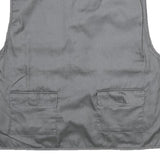 CHALET Mens Grey Utility Jacket L Polyester Blend Plain Multi Pocket Zip