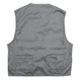 CHALET Mens Grey Utility Jacket L Polyester Blend Plain Multi Pocket Zip