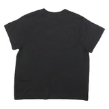 CHAMPION Womens Black Cotton Blend Classic Logo T-Shirt XL Short Sleeve Crew