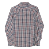 NAUTICA Mens Blue & Red Check Shirt M Long Sleeve Cotton Blend Casual