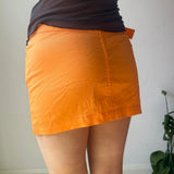 St. Diego Mini Skirt - 29W UK 10 Orange Cotton