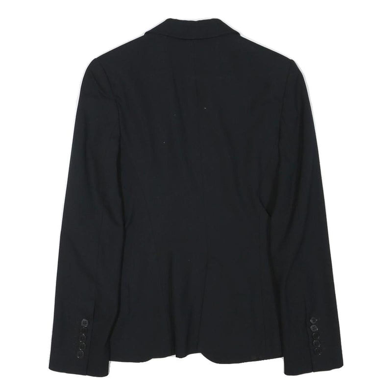 ZARA Womens Black Tailored Jacket S Polyester Blend Plain Button Closure