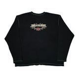 An American Legend Harley Davidson Graphic Long Sleeve T-Shirt - 2XL Black Cotton