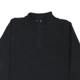 REEBOK Womens Black Plain Pullover Crew Neck Basic Knit UK 16 Polyester Blend