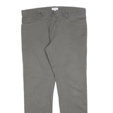 CALVIN KLEIN Mens Regular Cotton Blend Grey Trousers W36 L32 Zip Classic