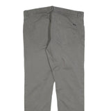 CALVIN KLEIN Mens Regular Cotton Blend Grey Trousers W36 L32 Zip Classic