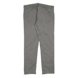 CALVIN KLEIN Mens Regular Cotton Blend Grey Trousers W36 L32 Zip Classic