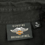 Motorcycles Harley Davidson Graphic Short Sleeve Shirt - XL Black Cotton
