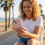 Seashell Mermaid Dreams iPhone 14 Case - Lifestyle photo showing phone case in use