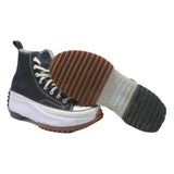 CONVERSE Run Star Hike Womens Black Canvas UK 8 Platform Trainers Unique Sole