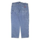 DICKIES Mens Regular Fit Blue Denim Jeans W42 L32 Workwear Casual Cotton Blend