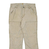 CARHARTT Mens Cotton Blend Beige Regular Fit Straight Trousers W36 L32 Workwear
