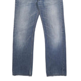 DIESEL Mens Regular Blue Denim Jeans W33 L31 Button Closure Classic Fit Straight
