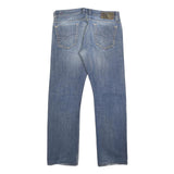 DIESEL Mens Regular Blue Denim Jeans W33 L31 Button Closure Classic Fit Straight