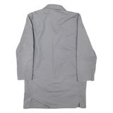 Mens Grey Cotton Classic Jacket L Button Closure Plain Workwear Utility