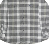 WRANGLER Mens Grey & White Check Shirt XL Button Down Cotton Casual