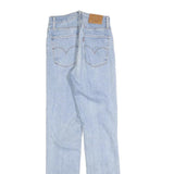 LEVI'S 724 Womens Jeans Light Blue Slim Straight Denim W26 L30 Ripped Distressed