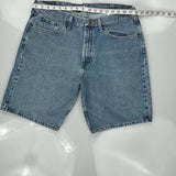 Wrangler Denim Shorts - 35W 10L Blue Cotton