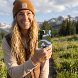 Black Curve and Flow Samsung Galaxy S25 Case - Lifestyle photo showing phone case in use