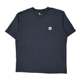Carhartt T-Shirt - Large Navy Cotton