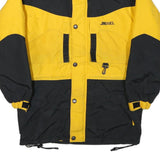 BROOKS Mens Yellow & Black Jacket S Polyester Blend Zip Casual Outdoor Winter
