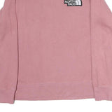 THE NORTH FACE Womens Pink Crew Neck M Cotton Logo Sweatshirt Long Sleeve