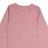 THE NORTH FACE Womens Pink Crew Neck M Cotton Logo Sweatshirt Long Sleeve