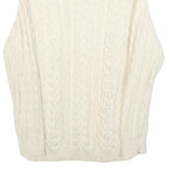 Womens Cream Plain Chunky Knit Full Zip Jumper Cable Knit S Zip Cardigan