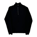Armani Exchange 1/4 Zip - Large Black Wool