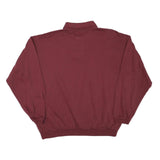 SWITCHER Mens Maroon Polo Collar L Cotton Blend Casual Sweatshirt Pullover
