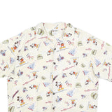 DISNEY Mens White & Multicolour Casual Shirt L Cotton Walt Disney World Graphic