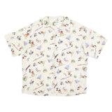 DISNEY Mens White & Multicolour Casual Shirt L Cotton Walt Disney World Graphic