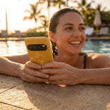 Honey Flora Google Pixel 10/10 Pro Case - Lifestyle photo showing phone case in use
