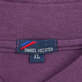 Blank Daniel Hechter Single Stitch T-Shirt - XL Purple Cotton