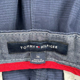Tommy Hilfiger Checked Chino Shorts - 36W 9L Blue Cotton